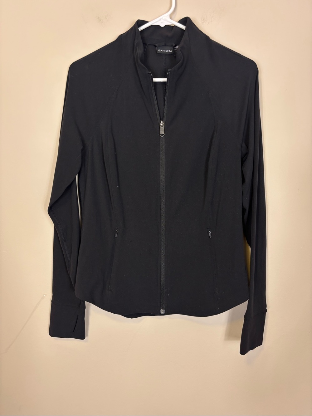 Athleta Black Full-Zip Athletic Workout Jacket Women’s Medium